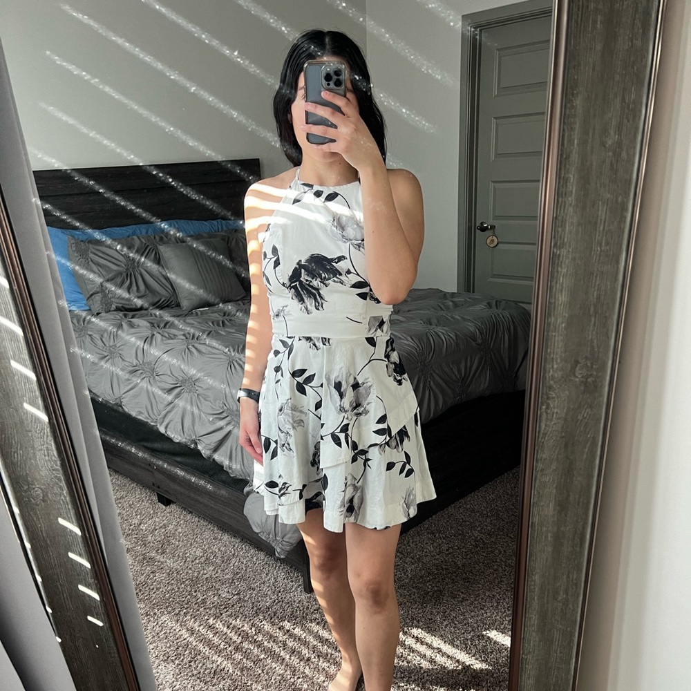 Black & White Floral Dress